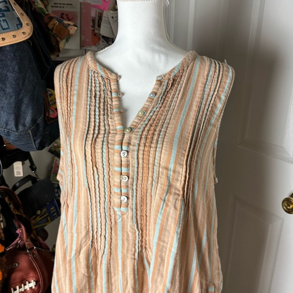 Faherty Striped Tank Dress XXL - Picture 2 of 5